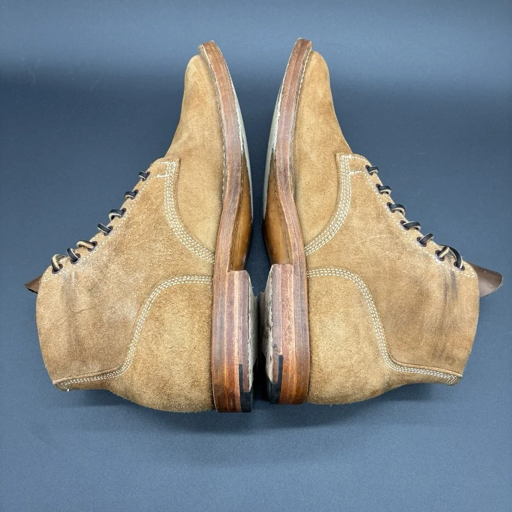 Viberg x Mr Porter Boondocker Service Boots Men's 8.5 Tan Roughout Suede